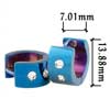 Stainless Steel - Stainless Steel Blue With Double April Birthstone Earrings