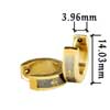 Stainless Steel - Stainless Steel Golden Spacer With Skull Pattern Earrings