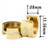 Stainless Steel Golden With Silver Pattern Earrings