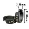 Gift - Stainless Steel Black Spacer With Love Pattern Earrings