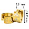 Gift - Stainless Steel Golden With Flower Pattern Earrings