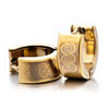 Stainless Steel Golden With Cloud Pattern Earrings