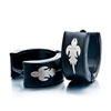 Black Wide With Tool Pattern Stainless Steel Earrings