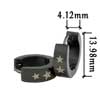 Stainless Steel Black Spacer With Star Pattern Earrings