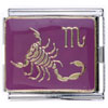 Purple  Zodiac  Scorpio  Italian  Charm