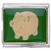 Chubby Pig Hand Painted Italian Charm Bracelets Mega