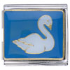 Elegant Swan Hand Painted Italian Charm Bracelets