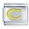 Gold Plated Letter C Italian Charm