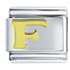  Gold  Plated Letter F  Italian  Charm