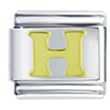 Gold Plated Letter H Italian Charm