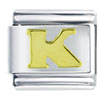 Gold Plated Letter K Italian Charm