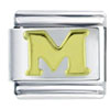 Gold Plated Letter M Italian Charm