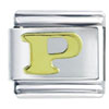  Gold  Plated Letter P  Italian  Charm