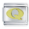 Gold Plated Letter Q Italian Charm