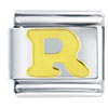 Gold Plated Letter R Italian Charm