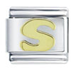 Gold Plated Letter S Italian Charm