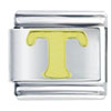 Gold Plated Letter T Italian Charm