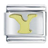 Gold Plated Letter Y Italian Charm