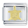 Gold Tone  Sea   Turtle  Italian Charm