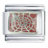  Silver  Spider Web Italian Charm