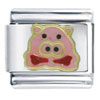 Pink Pig With Bow Italian Charm