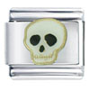 Skull Black Eyes Italian Charm