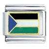 Blue Green White Black Flag Italian Charm