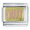 Sweet Gold Pink Italian Charm