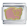 Pink  Pig   Italian   Charm  T3070_X17