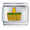 Yellow Picnic Basket  Italian  Charm