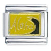 Aloha Wave Yellow Italian Charm