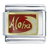 Aloha Wave Red Italian Charm