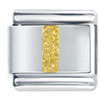  Gold   Plated  Textured Letter I Laser Italian Charm