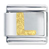 Gold Plated Textured Letter L Laser Italian Charm