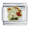 Santa Claus White &amp; Red Italian Charm