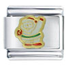Santa Claus Red, White, &amp; Green Italian Charm