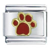 Paw Red Italian Charm