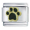  Paw  Black Italian Charm
