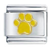 Paw Yellow Italian Charm