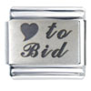 Love To Bid Laser Italian Charm
