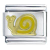 Golden Snail Italian Charm