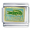 Florida Crocodile Italian Charm