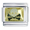Skull &amp; Cross Bones Italian Charm