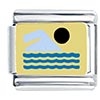 Swimmer Italian Charm