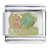 Pink Las Vegas Dice Italian Charm