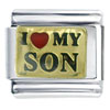 Gold Plated I Heart  My   Son  Italian Charm