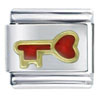 Heart Key Italian Charm