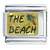 The Beach Black Italian Charm