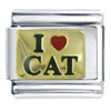I Heart And Love Cat Italian Charm