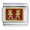 Red Ballerinas Italian Charm